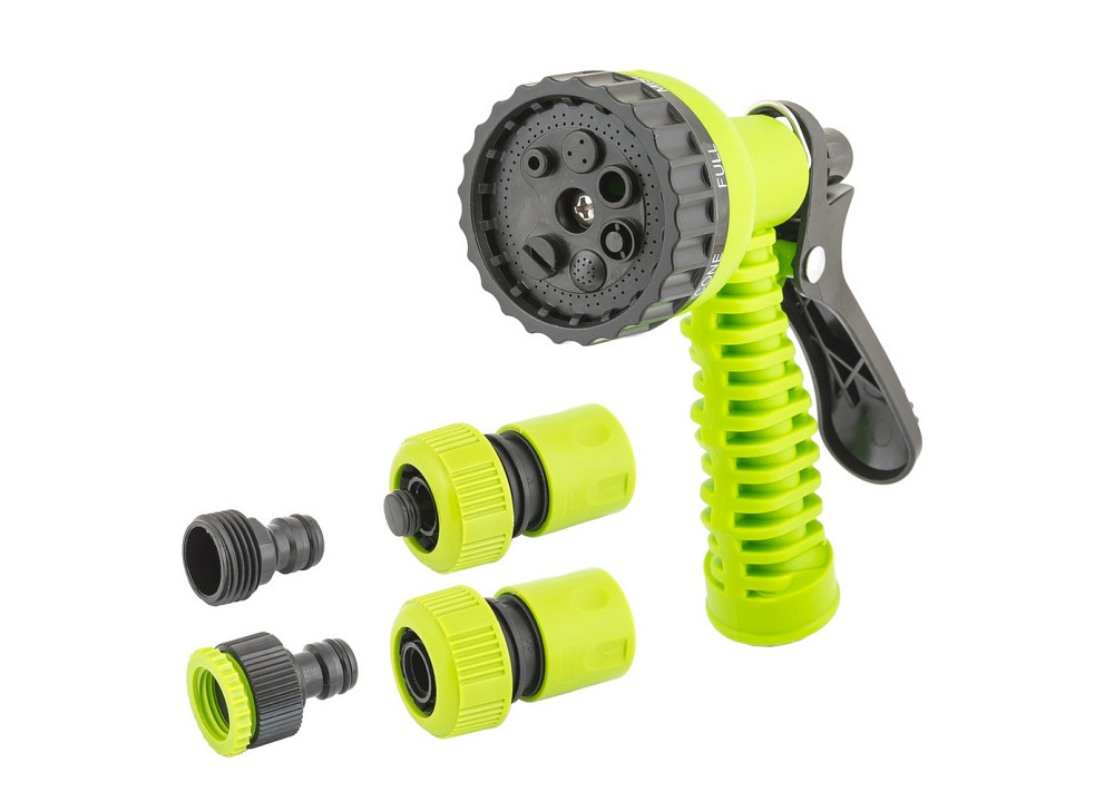 MASTERTOOL Набір для поливу MASTERTOOL DEW LINE 4 шт (пістолет 7 режимів/адаптер ½" ВР-¾" ВР/ко Киев - изображение 1