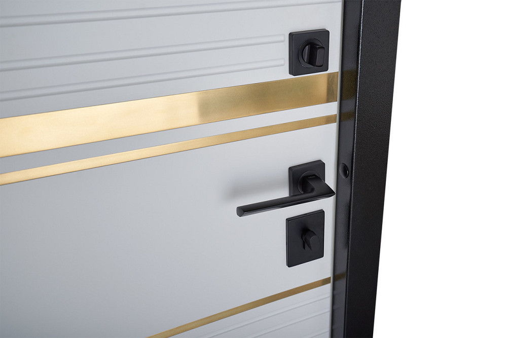 Вхідні двері Abwehr Megapolis MG3 Goldy 545 Чорна шагрень + Білий супермат 860*2050 мм Київ - фото 7