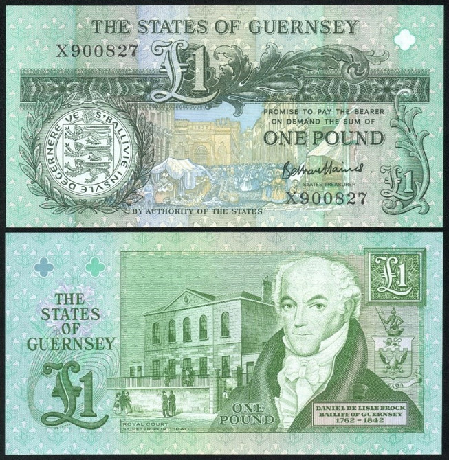 Guernsey Гернси - 1 Pound 2016. UNC Полтава - фото 1