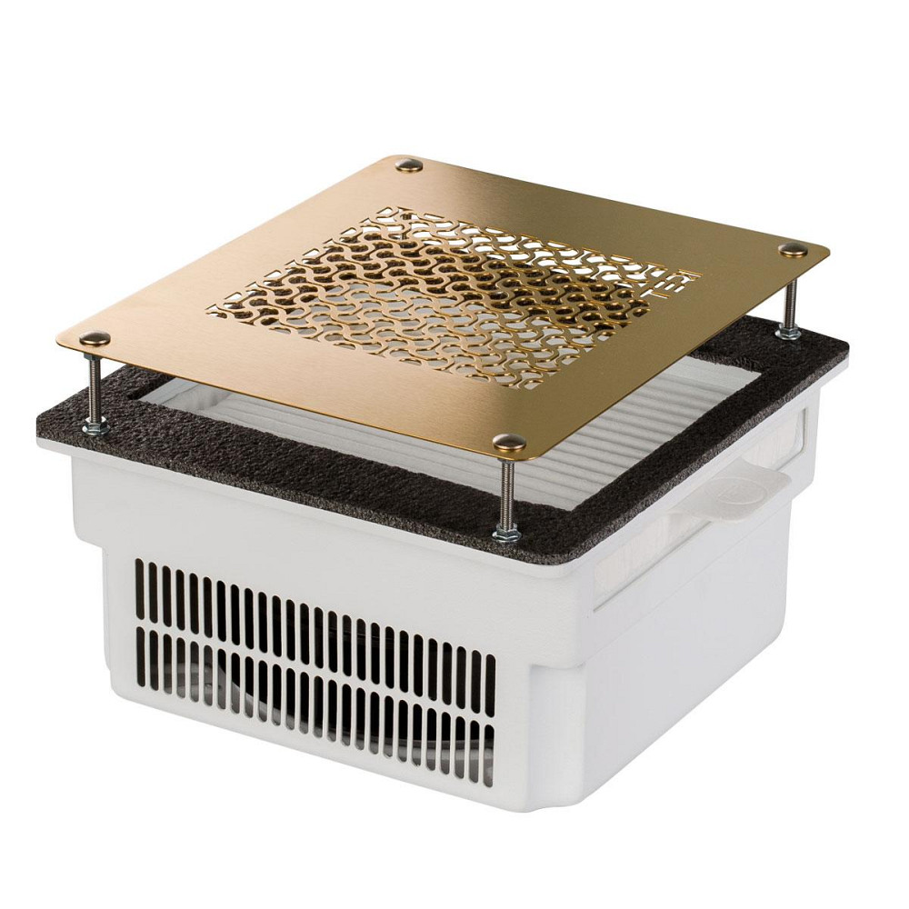 Встраиваемая маникюрная вытяжка Teri Turbo белая (решетка золото) Киев - изображение 2