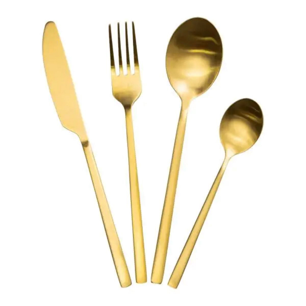 Yiwu Набір столових приборів на 6 персон 24 предмети столовий набір приборів Золотистий HP-20-2 Киев - изображение 1