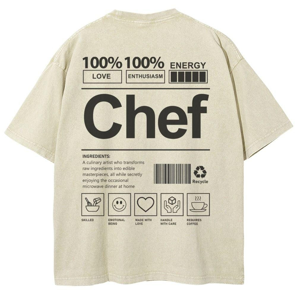 Оверсайз футболка Chef з принтом для кухаря та шеф-кухаря Чернівці - фото 2