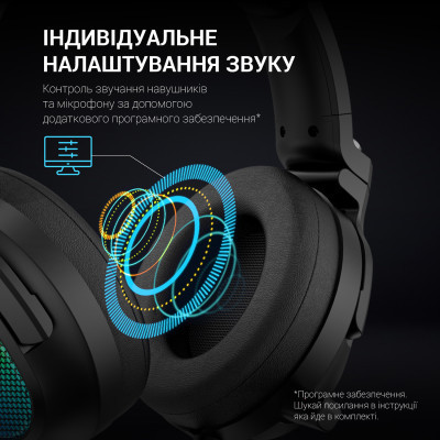 Наушники GamePro HS1300 RGB 7.1 Black (HS1300) Винница - изображение 5