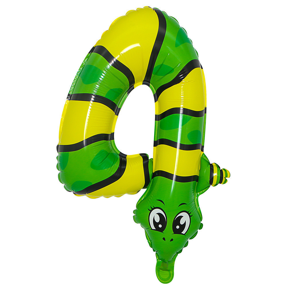 Шарик цифра 4 Змея 16 дюймов разноцветный Киев - изображение 2