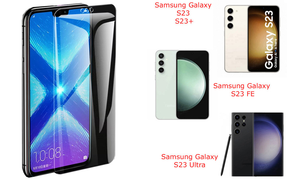 Защитное стекло NeoGlass для Samsung Galaxy S23, S23+, S23 FE, S23 Ultra – ультрапрозрачное и устойчивое Киев - изображение 2