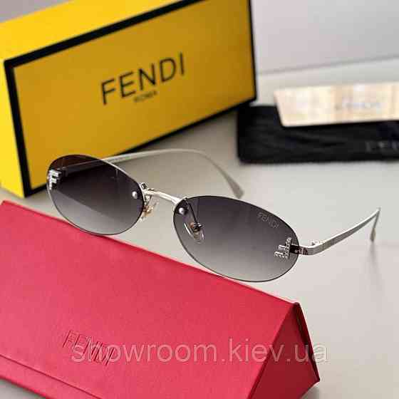 Жіночі брендові безоправні окуляри Fendi (48400) grey Київ