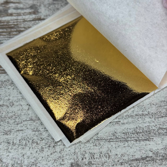 Сусальное золото пищевое поталь для декора листы 8x8 см набор 100 шт Киев