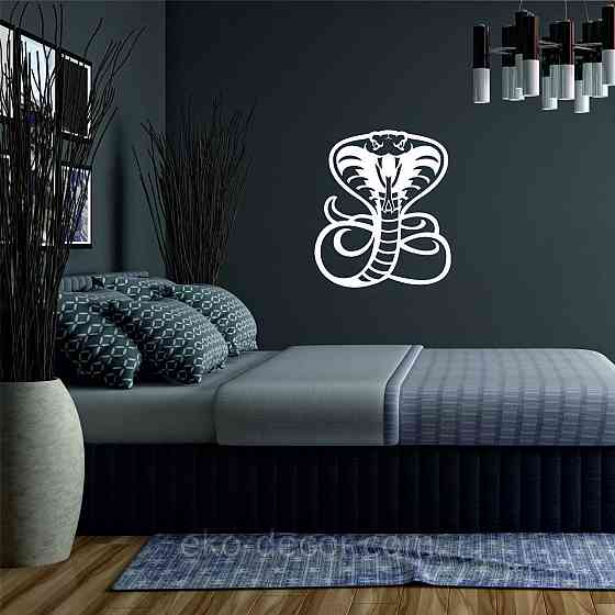 Декоративне настінне Панно  «Кобра» , Декор на стіну 110*95 см, Білий Київ