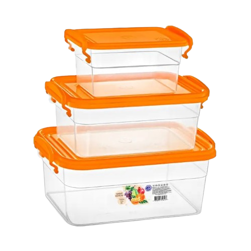 Набір контейнерів для харчових продуктів 0,85л/1,6л/3л 3в1 Народний продукт Житомир - фото 2