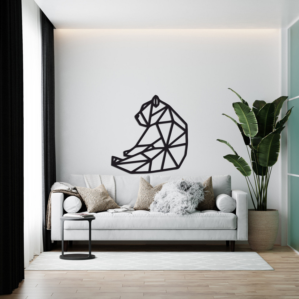 Оригінальне дерев'яне панно на стіну «Ведмідь» Київ - фото 1