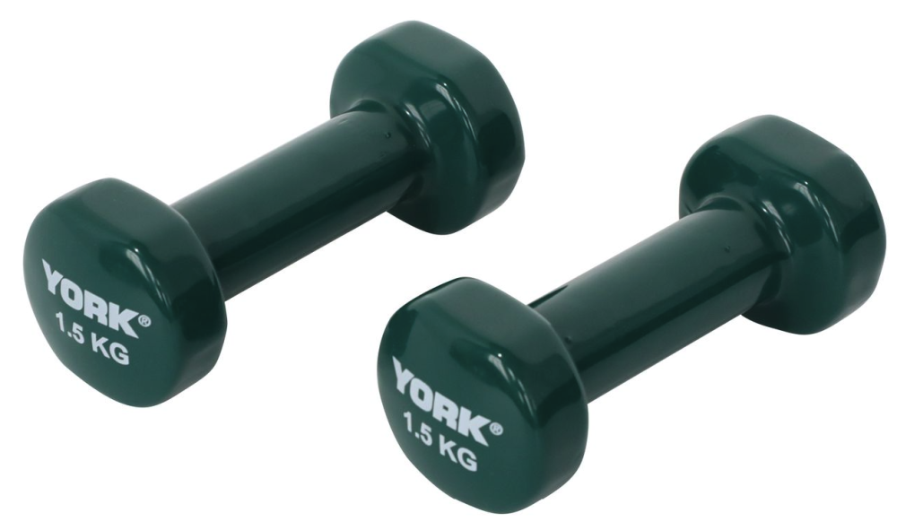 Гантелі для фітнесу вінілові круглі York Fitness 2х1,5кг зелений Киев - изображение 5