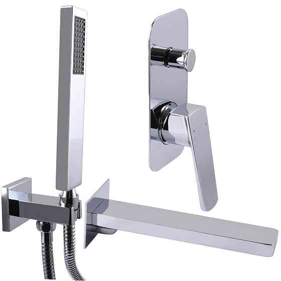 Змішувач для ванни вбудований TOPAZ LEXI TLG 21202-H21 2 виходи, лійка ручна, вилив 190мм Луцк