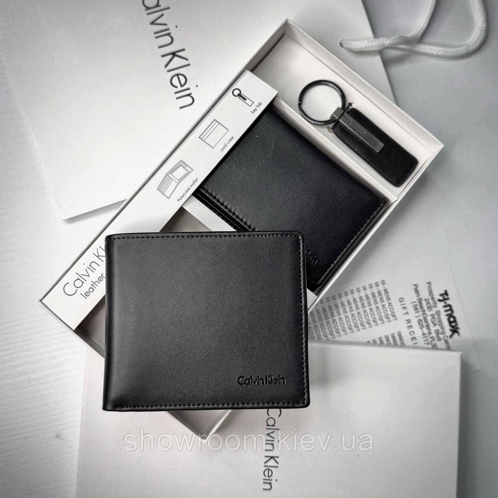 Фирменный мужской набор: кошелек и картхолдер в подарочной упаковке (2644) Киев - изображение 1