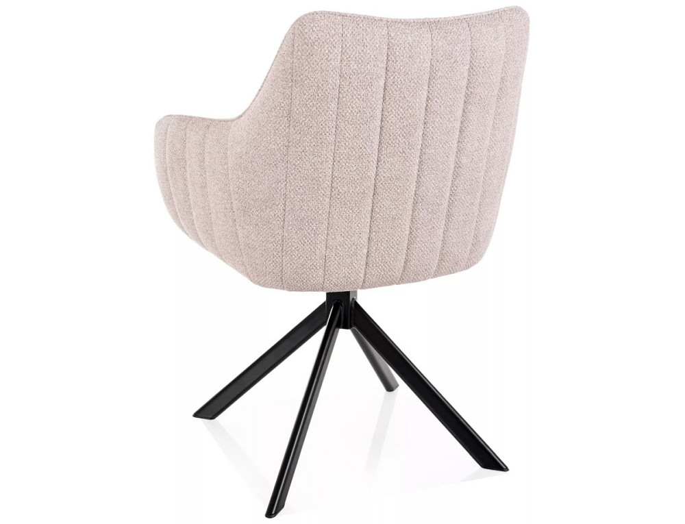 Стілець AZALIA LEO чорний каркас/світлий беж 23 Днепр - изображение 3