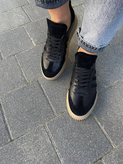 Dino Vittorio Кеди жіночі Dino Vittorio чорні шкіра+замша розмір 37-40 (5431) Коломыя - изображение 5