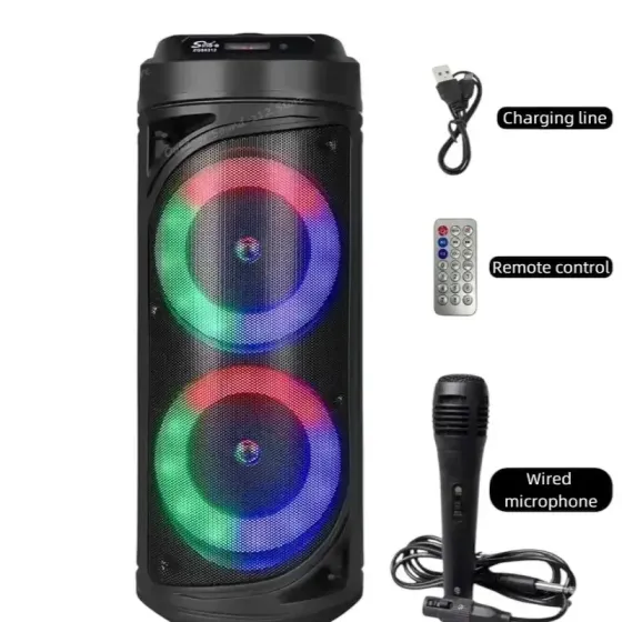 Колонка музична портативна Bluetooth ZQS6212 20Вт з USB, TF, AUX, FM, LED підсвіткою та мікрофоном Одеса