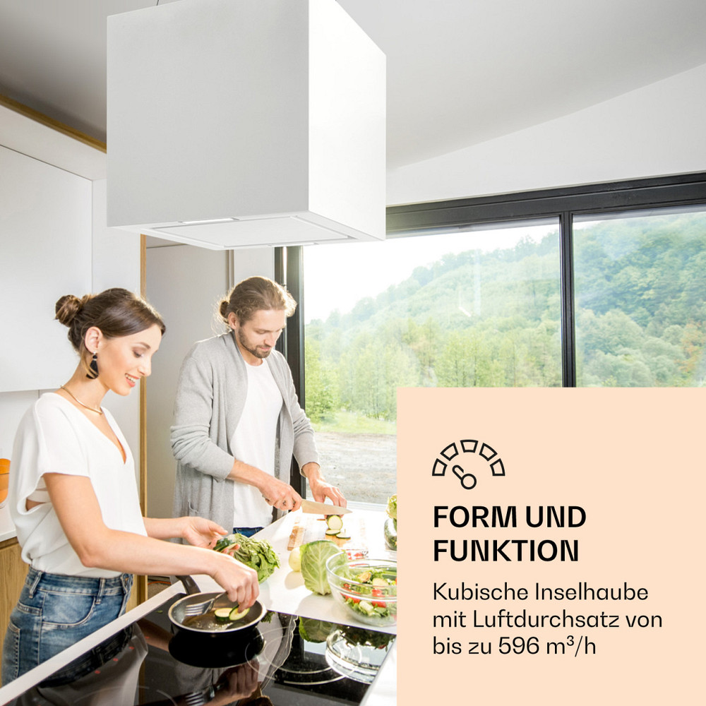 Люстра островная вытяжка 596м³/ч LED панель EEC A белая (Германия, читать описание) Ровно - изображение 2