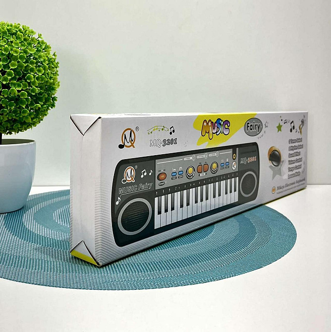 Синтезатор дитячий з мікрофоном 24 мелодії регулювання гучності Чорний (MQ 3201) Чернигов - изображение 7