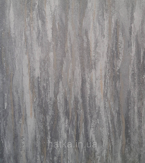 Шпалери вінілові на флізеліні Grandeco Textured vibes 0.53x10 лофт під камінь чорні Київ - фото 2