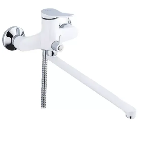 Змішувач для ванни з душовим гарнітуром Frap F2245 білий/хром Київ