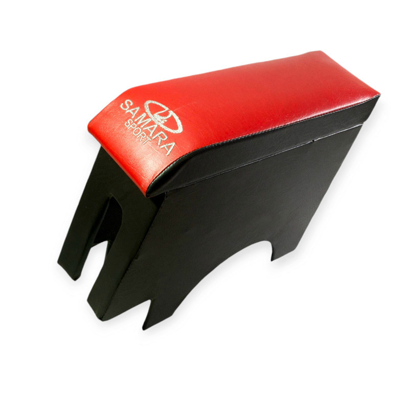 Подлокотник ваз 2108-09 красный с вышивкой maxi (кожзам) Мукачево - изображение 1