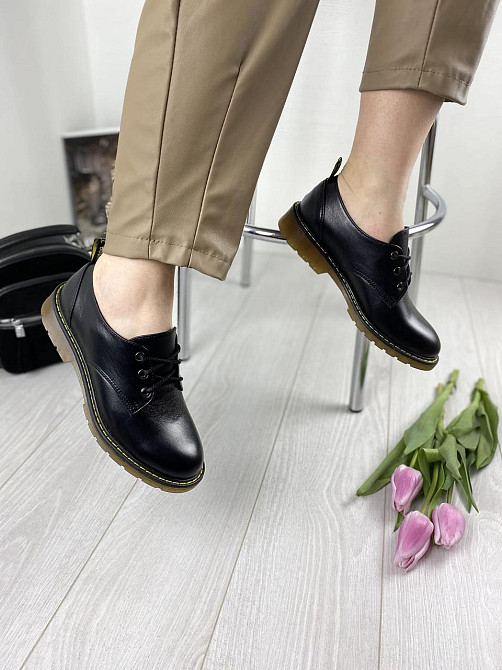 Sothby 's Туфлі жіночі Sothby 's M-375 чорні (весна-осінь, шкіра натуральна) (3113) Коломыя - изображение 6