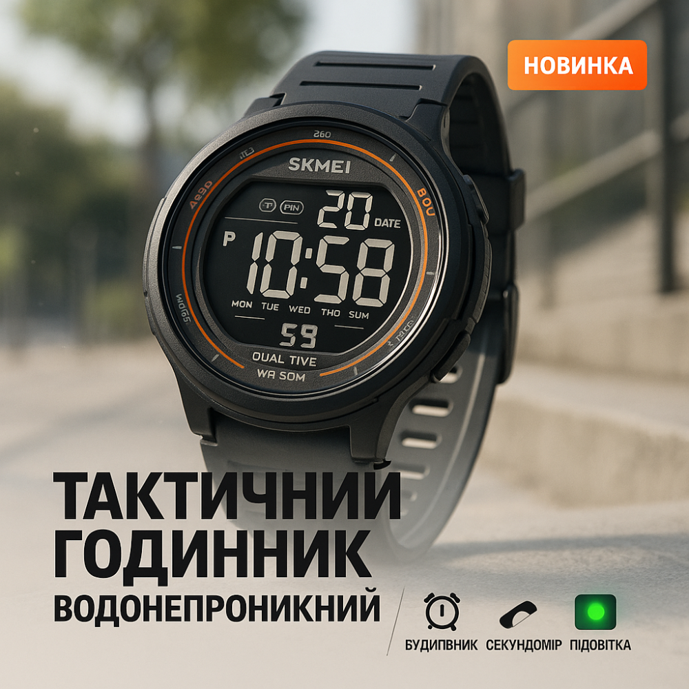 Цифровые часы для активного образа жизни, Армейские часы с водонепроницаемостью Рыбацкие FA-17 Львов - изображение 16