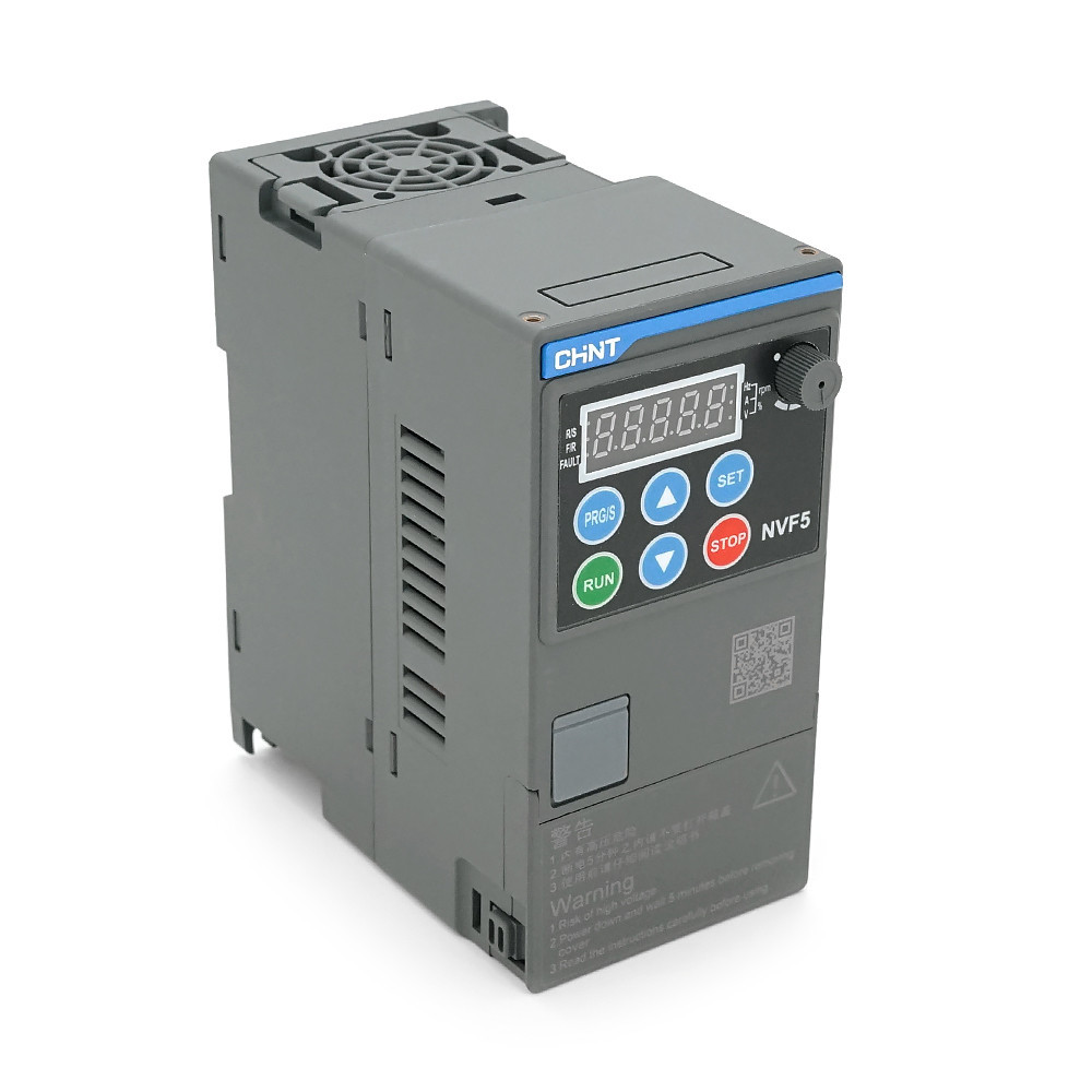 Перетворювач частоти CHINT NVF5-0.75/TS4-B, 0,75 кВт, 380В, 400Гц-max, векторний,3 фази Київ - фото 1