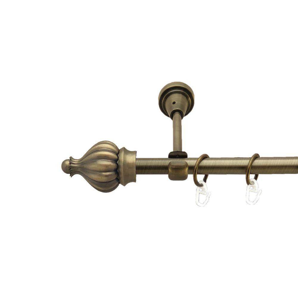 Карниз Orvit Таджа металевий однорядний відкритий гладка труба кільце металеве Антик 16 мм 300 см (00-00017014) Львів - фото 1