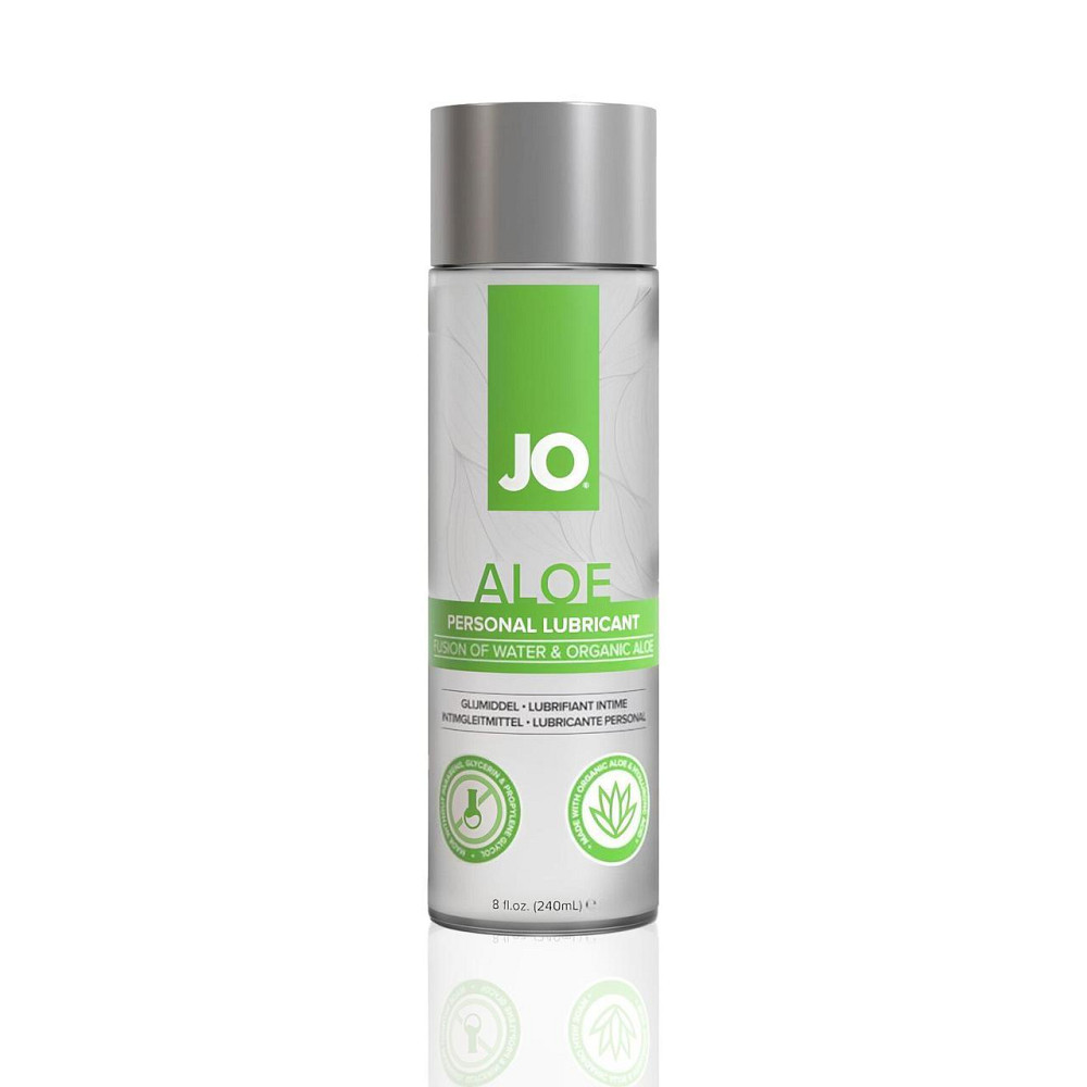 Змазка на водній основі JO H2O Organic Aloe (236 мл), зволожувальний та заспокійливий ефект Sex Aura Київ - фото 1