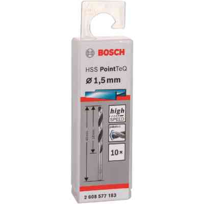 Свердло Bosch по металу HSS-PointTeQ, 1.5х18х40мм, 10шт (2.608.577.183) Вінниця