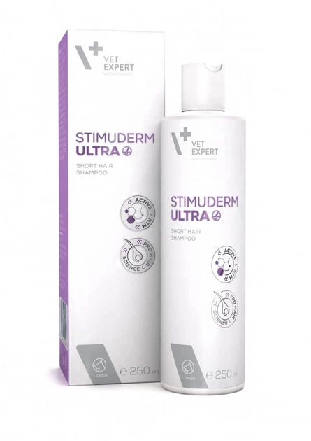 Шампунь для собак короткошерстих Vet Expert Stimuderm Ultra Shampoo (Вет Експерт) при випадінні шерсті 250 мл. Запоріжжя - фото 1