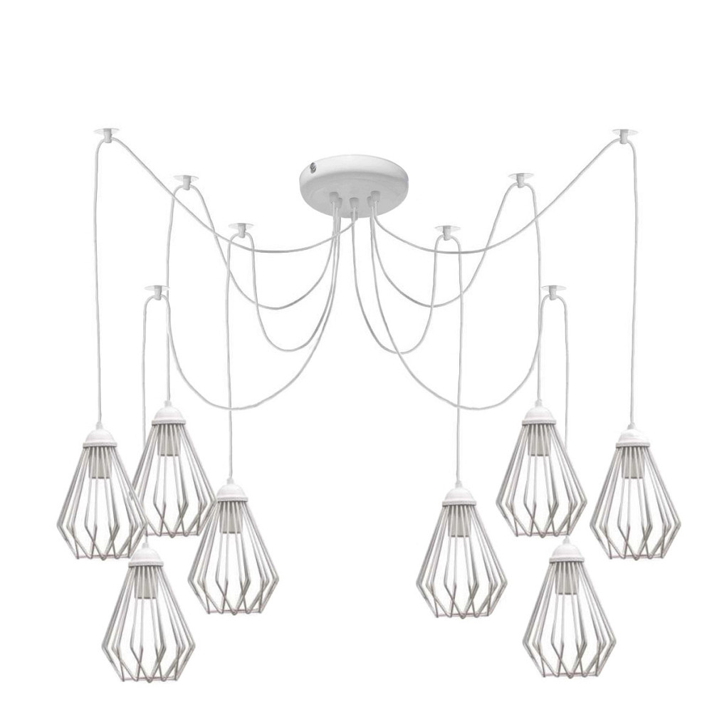 Подвесная люстра под старину паук белая 8 ламп Silvia NL 05371-8 W Одесса - изображение 1