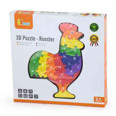 Пазл Viga Toys деревянный Петушок по буквам (55244N) Винница