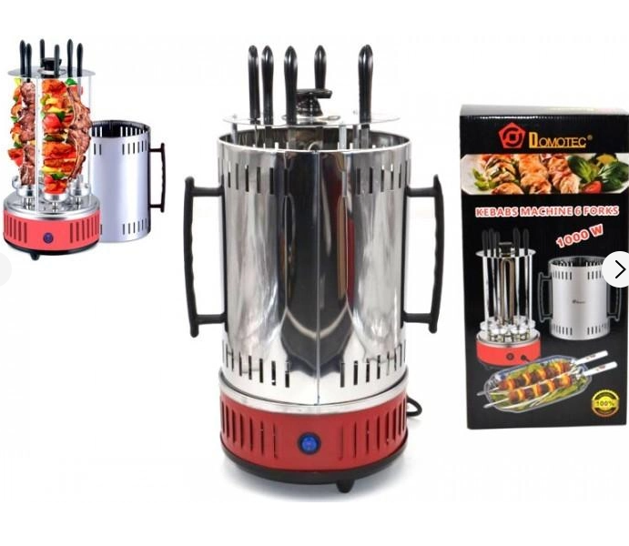 Электрошашлычница DOMOTEC MS-7783 красная ART:7134 на 6 шампуров, настольный гриль для шашлыка Одесса - изображение 18