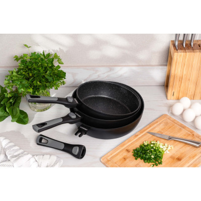 Сковорода Ardesto Gemini Bari, 24см, алюміній, чорний (AR1224B) Вінниця - фото 11