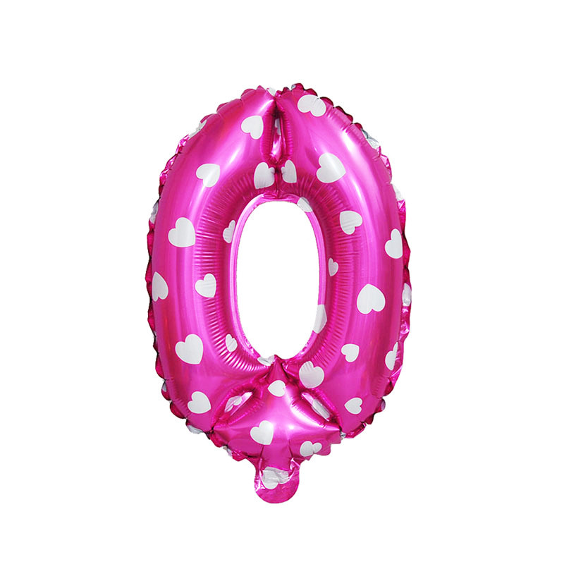 Шарик цифра 0 фольгированная с сердечками 32 дюйма розовый Киев - изображение 3