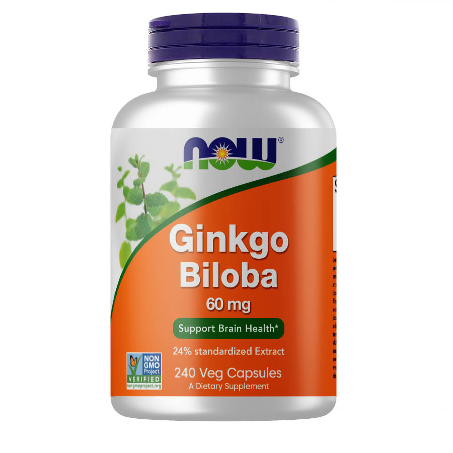 Гинкго билоба NOW Ginkgo Biloba 60 mg 240 caps Луцк - изображение 1