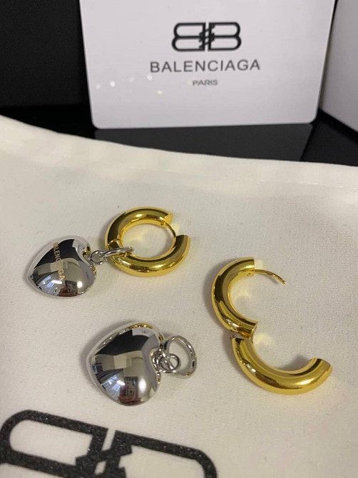 Balenciaga сережки посріблення / позолота 18 К Одеса - фото 2
