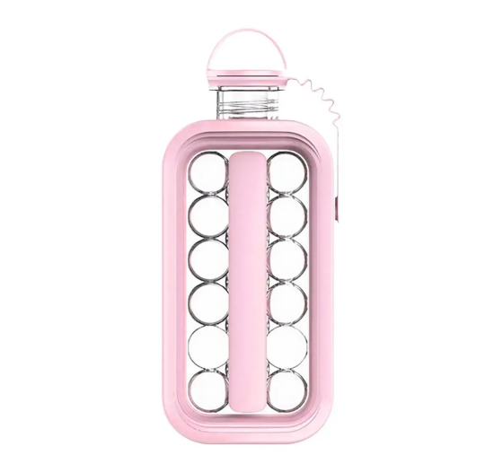 Силиконовая бутылка для льда на 17 шариков Розовый Киев