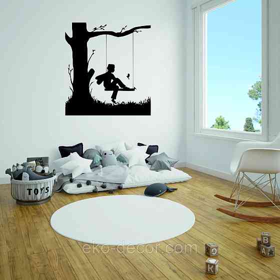 Декоративное настенное Панно «Мальчик на качеле» Декор на стену Киев