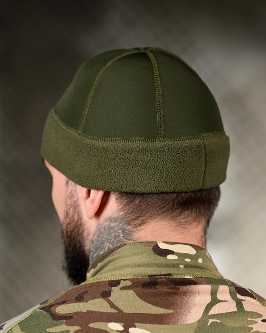 Флісова шапка докерка олива ВТ6854 Одеса - фото 2