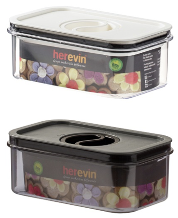 Контейнер HEREVIN Canister-Vacuum Lid-White-Black 0.6 л (161174-000) (7077941) Киев