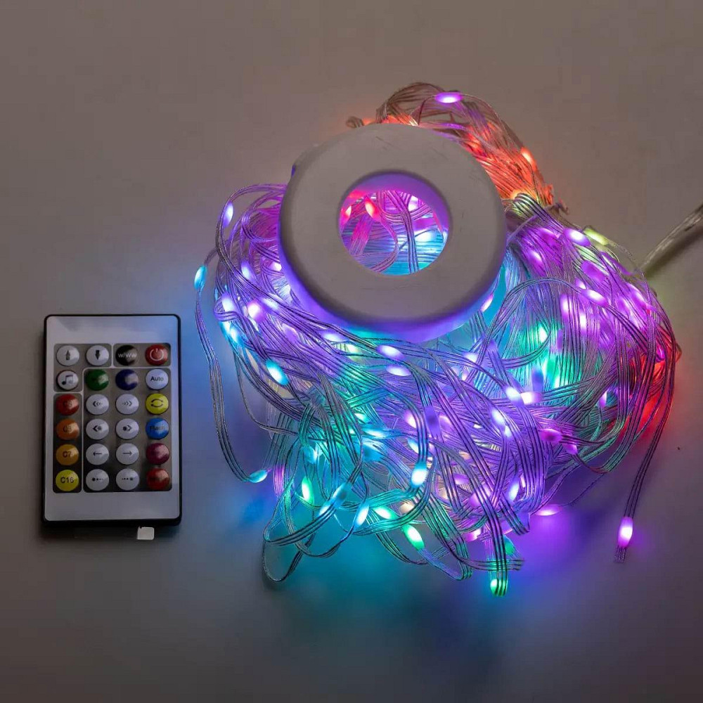 Умная гирлянда Smart 200 LED длина 2 м с управлением со смартфона прозрачная, мультиколор 1733042W Киев - изображение 5