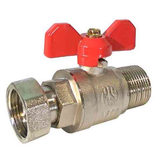 Кран шаровый 1/2'' внутр/наруж с накидной гайкой Харьков