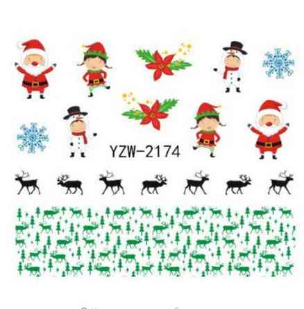 Новорічні наклейки на нігті Київ