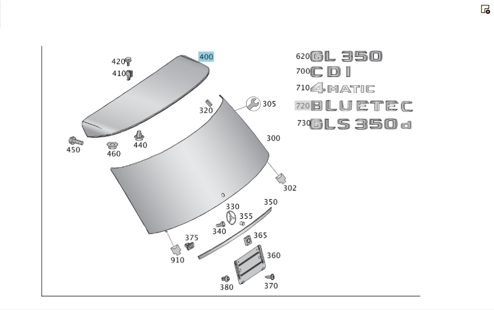 Mercedes-Benz  A1667900988 Спойлер кришки багажника GL/GLS X166 Одеса - фото 2