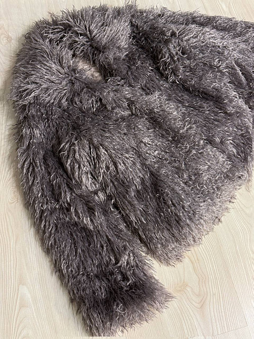 Шуба жіноча Lady Yep 10018 штучна під ламу з коміром коричнева, коричневий, M Київ - фото 18