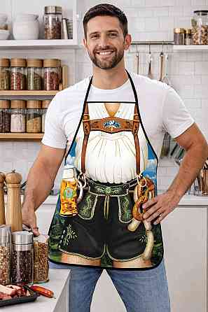 Фартук с приколом мужской кухонный в немецком стиле Oktoberfest 75 на 60 см разноцветный Киев