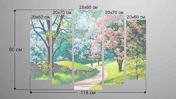 Модульная картина Парк Сакуры Art-11_5 Киев